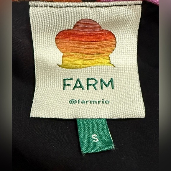 Farm Rio Vibrant Floral Print Bananas Deep V-Neck Puff Sleeve Mini Dress Small - Picture 8 of 9